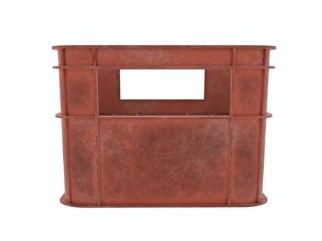 赤色の汚れたケース ビールケース,ケース,ビール箱,入れ物,3d,cg,赤色,汚れのイラスト素材