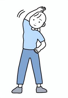 シンプル準備体操（b） シンプル,準備体操,人,女,準備運動,体操,ストレッチのイラスト素材