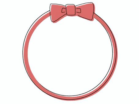 リボンの輪っか リボン,輪,フレーム,アイコン,手描き,イラスト,フリー,無料のイラスト素材