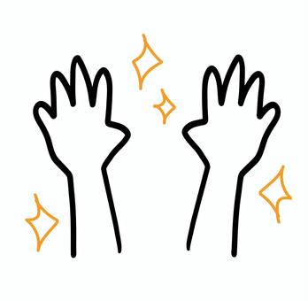 ピカピカの手 ピカピカ,手,清潔,手洗い,除菌,シンプル,ラフタッチ,手書き風,イラスト,ベクターのイラスト素材