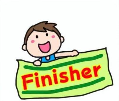 フィニッシャータオルを渡す男の子 ランナー,応援,ランニング,フィニッシャータオル,男の子のイラスト素材