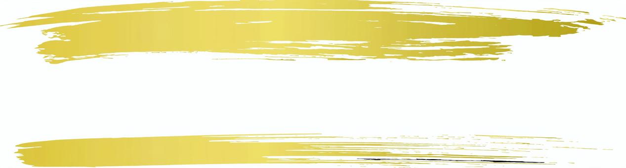Illustration, pen, gold, brush, 