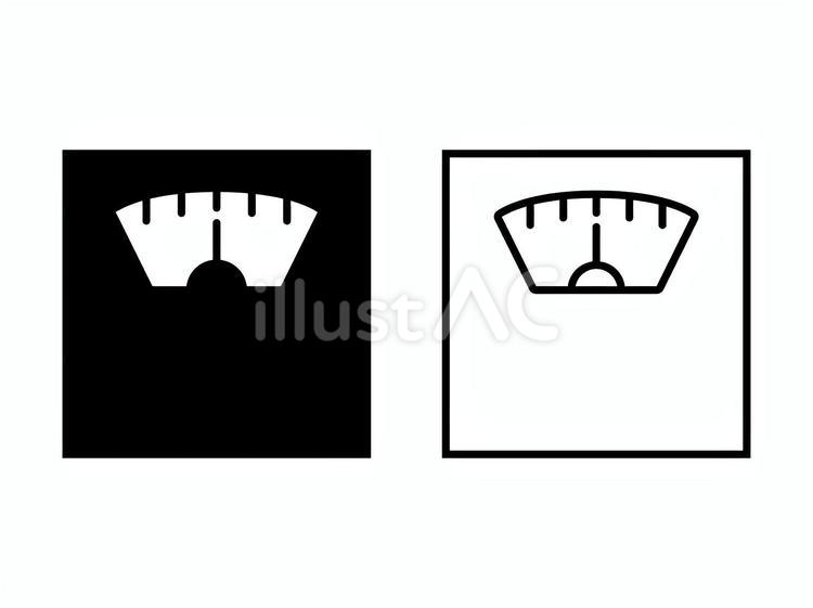 体重計のアイコン 体重計,体重,測定のイラスト素材