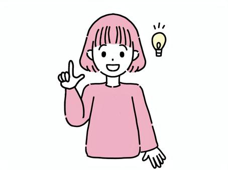 Illustration, fem, admiration, en effet, 