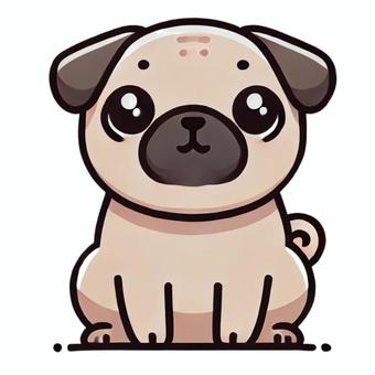 かわいいパグ