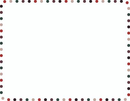 ドットの長方形フレーム・ダーク フレーム,丸,ドット,点,ベクター,白バック,飾り,額,囲み,枠のイラスト素材