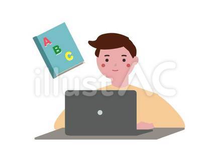 英語の勉強をする男の子