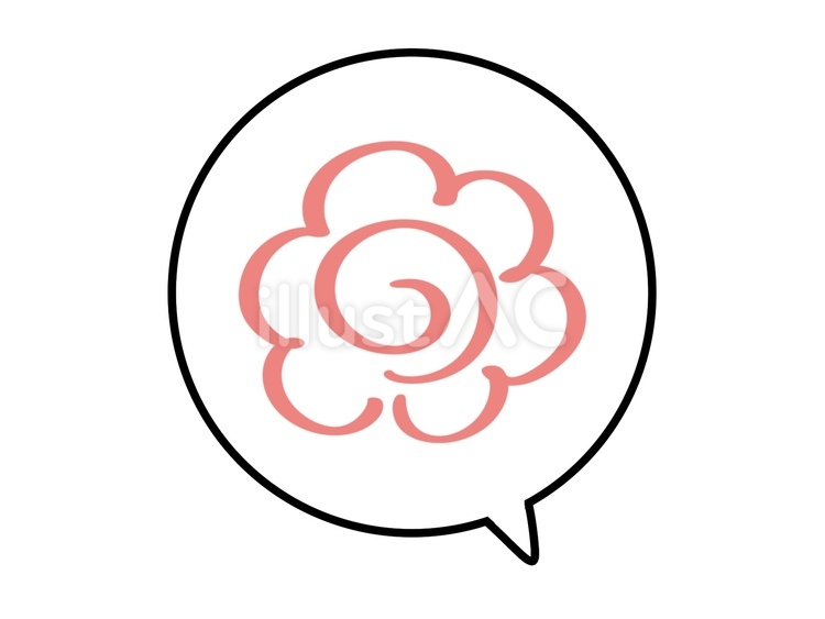 吹き出しと花丸 花丸,正解,赤色のイラスト素材