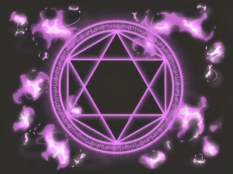 紫焰型魔法陣, JPG 紫焰型魔法陣, 魔術, 召喚, 簡單, JPG