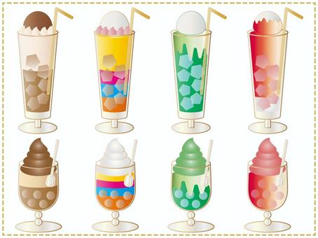 Illustration, drink, coffee, melon soda, 