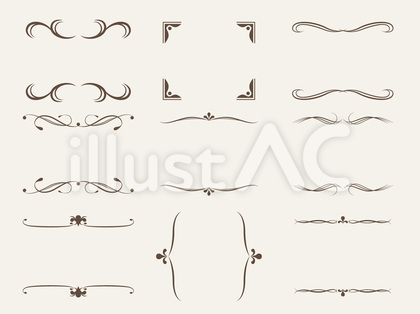 モダンでシンプルな飾り罫まとめイラスト No 無料イラストなら イラストac