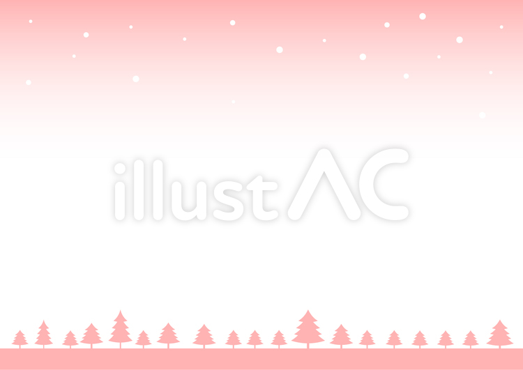7_背景（降雪・森・赤） 木,森,林のイラスト素材