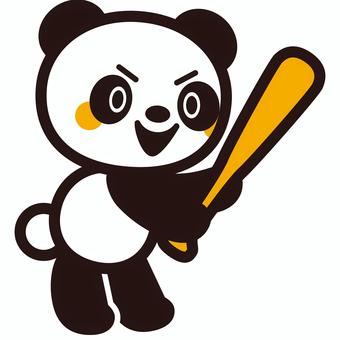 Illustration, panda, tiny, baseball, JPG