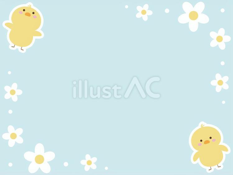 ひよこのフレーム ひよこ,鳥,雛のイラスト素材