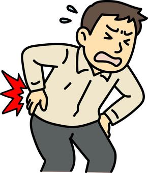 腰を痛める男性 腰痛,ぎっくり腰,整形外科,腰,男性のイラスト素材