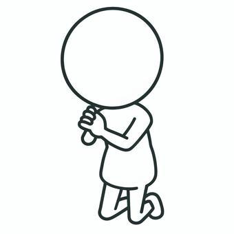 祈る人 祈り,信仰,宗教,願い,人間,希望,感謝,精神,平和,心のイラスト素材