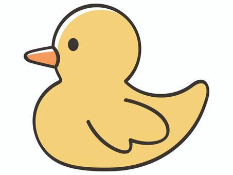 アヒルのおもちゃ アヒル,おもちゃ,人形,お風呂,入浴,黄色,横,横向き,あひる,アイコンのイラスト素材