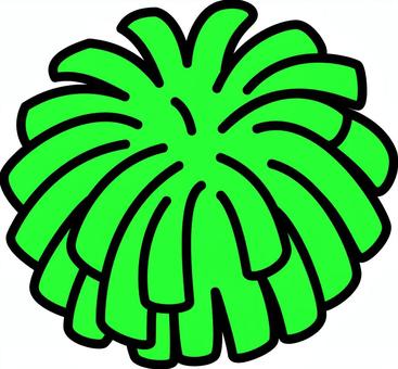 緑のボンボンです。 ボンボン,シンプル,応援,チア,スポーツ観戦,グッズ,フェスティバル,イベント,振る,リズムのイラスト素材