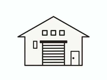 工場のアイコンイラスト２ 工場,町工場,倉庫,製造業,物流倉庫,物流センター,施設,製作所,会社,建物のイラスト素材