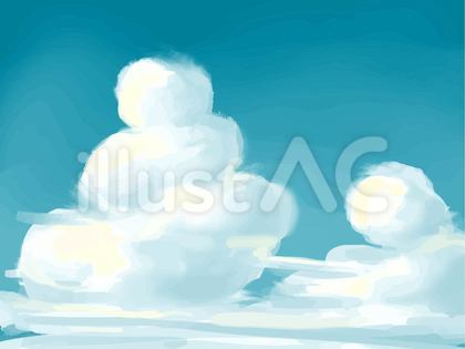 入道雲 夏空の背景