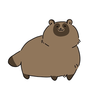狸 狸,動物,かわいい,手書き,全身,ゆるいのイラスト素材
