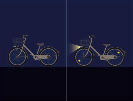 自転車　反射材比較 反射材,ライト,自転車,夜,夜間,交通安全,交通,事故防止,交通安全運動のイラスト素材