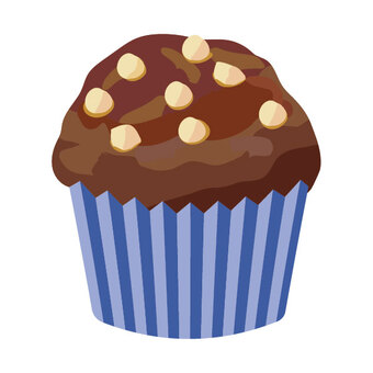 マフィンケーキ4 マフィン,カップケーキ,ケーキ,焼き菓子,お菓子,おやつ,スイーツ,ティータイム,手作り,甘いのイラスト素材