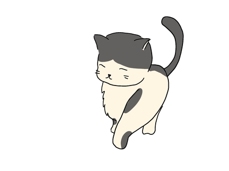 猫 猫,歩行,散歩,小動物,飼い猫,ペットのイラスト素材