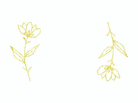 金色お花のフレーム