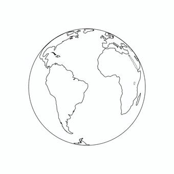 地球儀白地図南アメリカアフリカ 地球儀,白地図,南アメリカ,アフリカ,大西洋のイラスト素材