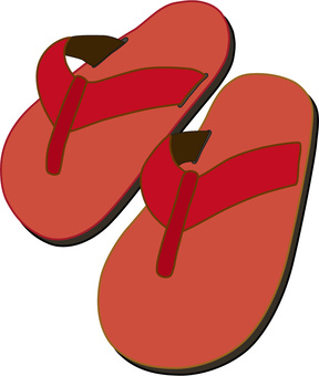 Sandal (red), sandals, beach sandal, web material, JPG and PNG