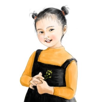 소녀 경단 헤어 미소 흰 빼기 소녀 경단 헤어 미소 흰 빼기