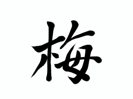 筆文字　梅