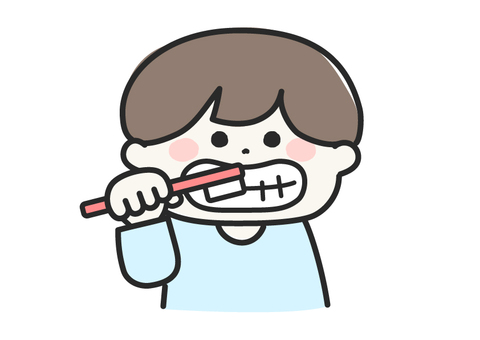 はみがき｜視覚支援 絵カード 視覚支援,絵カード,歯磨き,はみがき,歯ブラシ,磨く,歯,発達,支援,こどものイラスト素材