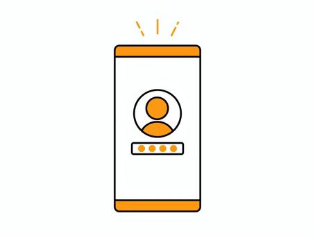 スマホのアカウントをイメージしたアイコン スマホ,スマートフォン,アカウント,アイコン,人,人物,人間,ユーザー,ピクトグラム,ログインのイラスト素材