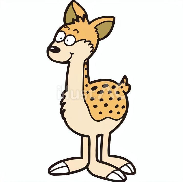 シカ 動物,かわいい,コミカルのイラスト素材