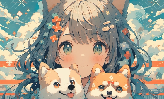 小狗和女孩, 小狗, 女孩, 女子, JPG