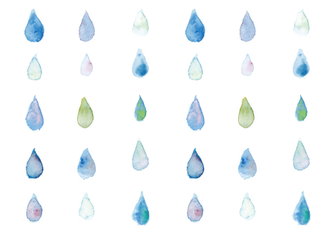 Watercolor rain frame, , JPG, PNG and AI