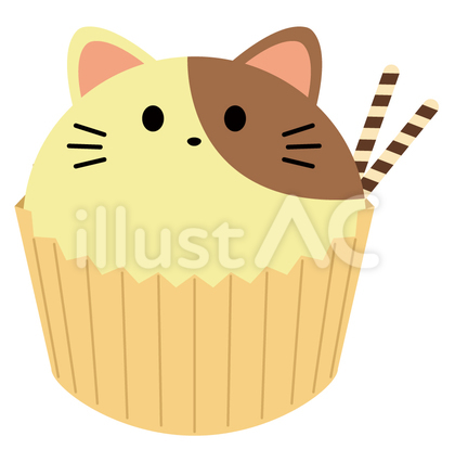 猫のカップケーキ