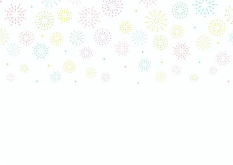 夏の花火、夏祭りや花火大会の背景 花火,夏祭り,夏,背景,フレーム,花火大会,打ち上げ花火,キラキラ,祭り,枠のイラスト素材