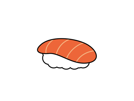 サーモンのお寿司 お寿司,サーモン,寿司ネタ,和食,かわいい,日本,japanのイラスト素材