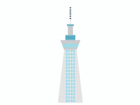スカイツリーのイラスト スカイツリー,東京,電波塔,観光名所,下町,ソラマチのイラスト素材