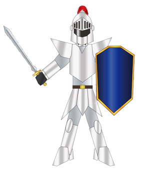 中世の鎧騎士 中世の鎧騎士 鎧,騎士,甲冑,剣士,戦士,ファンタジー,勇者,rpg,ゲームキャラのイラスト素材