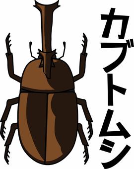 カブトムシ　 カブトムシ,昆虫,強い,雄,ツノ,夏,カタカナ,線画のイラスト素材