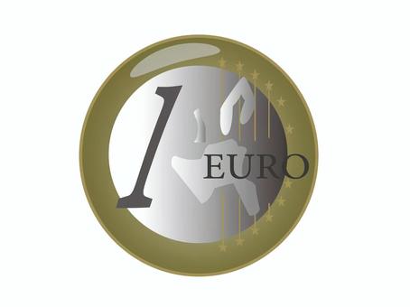 EURO お金,硬貨,金銭,海外,ヨーロッパ,イラスト,シンプル,ベクターのイラスト素材