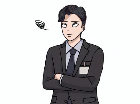 呆れた表情のスーツ姿の男性 呆れた,冷静,スーツ,男性,ビジネス,表情,トラブル,会社員,サラリーマン,社会人のイラスト素材