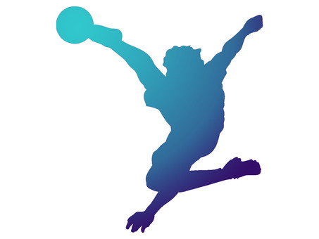 スポーツ　サッカー　シルエット　虹