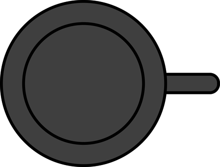 フライパンです。 フライパン,シンプル,料理,調理,キッチン,加熱,炒める,鉄,クッキング,カフェのイラスト素材
