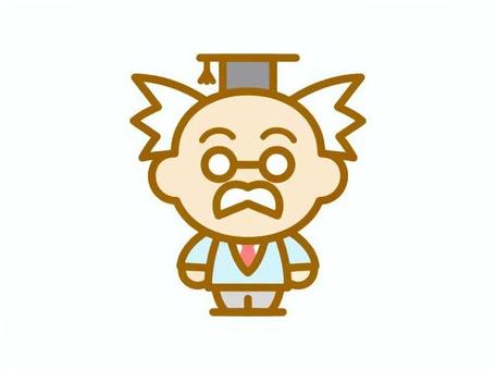 普通の博士　ブルー 博士,人物,先生,老人,化学者のイラスト素材