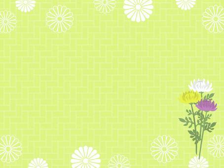 菊　フレーム背景8 菊,花,秋,植物,仏花,和,和風,飾り枠,枠,フレームのイラスト素材
